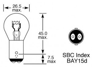 LUCAS ELECTRICAL LLB334 lemputė, indikatorius