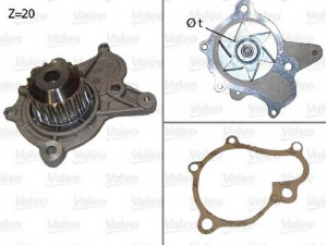 VALEO 506922 vandens siurblys 
 Aušinimo sistema -> Vandens siurblys/tarpiklis -> Vandens siurblys
25100-27400, 2510027400, 25100-27400