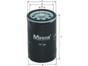 MFILTER TF 39 alyvos filtras 
 Techninės priežiūros dalys -> Techninės priežiūros intervalai
4 115 064, 41 150 064 B, 0117 4417