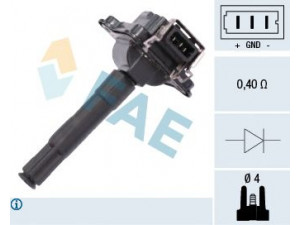 FAE 80252 ritė, uždegimas 
 Kibirkšties / kaitinamasis uždegimas -> Uždegimo ritė
058 905 101, 058 905 105