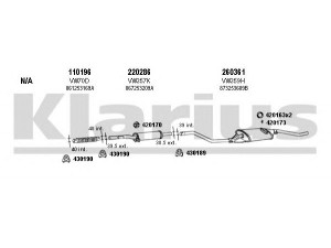 KLARIUS 930505E išmetimo sistema 
 Išmetimo sistema -> Išmetimo sistema, visa