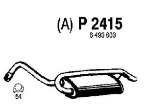 FENNO P2415 galinis duslintuvas 
 Išmetimo sistema -> Duslintuvas
6493603