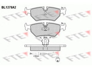 FTE BL1278A2 stabdžių trinkelių rinkinys, diskinis stabdys 
 Techninės priežiūros dalys -> Papildomas remontas
425112, 425466, 9404251248, 9404254668