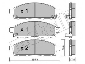 METELLI 22-0791-1 stabdžių trinkelių rinkinys, diskinis stabdys 
 Techninės priežiūros dalys -> Papildomas remontas
D1060-JX50B