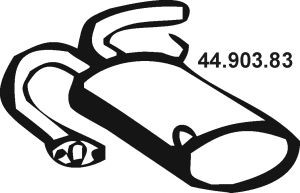 EBERSPÄCHER 44.903.83 galinis duslintuvas 
 Išmetimo sistema -> Duslintuvas
20100-8H810