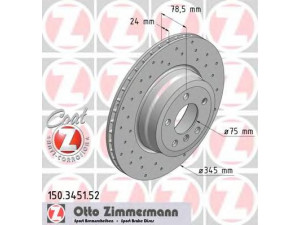 ZIMMERMANN 150.3451.52 stabdžių diskas 
 Dviratė transporto priemonės -> Stabdžių sistema -> Stabdžių diskai / priedai
3421 6 771 971, 3421 6 793 246