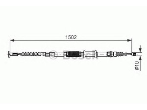 BOSCH 1 987 477 824 trosas, stovėjimo stabdys 
 Stabdžių sistema -> Valdymo svirtys/trosai
46460508, 46465948