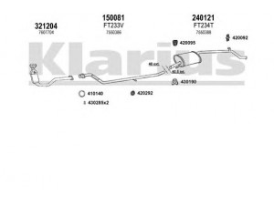 KLARIUS 330139E išmetimo sistema 
 Išmetimo sistema -> Išmetimo sistema, visa