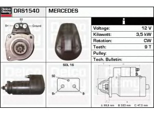 DELCO REMY DRS1540 starteris 
 Elektros įranga -> Starterio sistema -> Starteris
1170739, 2918662