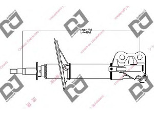 DJ PARTS DS1005GS amortizatorius 
 Pakaba -> Amortizatorius
4852010280, 4852010300, 4852010310