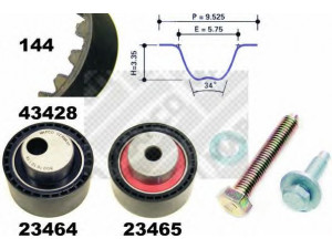 MAPCO 23428 paskirstymo diržo komplektas 
 Techninės priežiūros dalys -> Papildomas remontas
0831 74, 9400831739, 9400831739