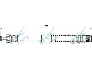 APEC braking HOS3084 stabdžių žarnelė 
 Stabdžių sistema -> Stabdžių žarnelės
4806A9, E168183, E168183