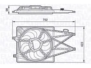 MAGNETI MARELLI 069422457010 ventiliatorius, radiatoriaus 
 Aušinimo sistema -> Oro aušinimas
50514469