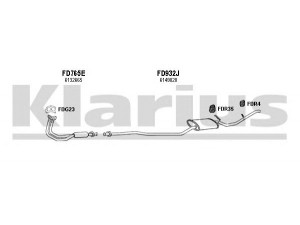 KLARIUS 360518U išmetimo sistema 
 Išmetimo sistema -> Išmetimo sistema, visa