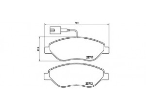 BREMBO P 23 086 stabdžių trinkelių rinkinys, diskinis stabdys 
 Techninės priežiūros dalys -> Papildomas remontas
77362196, 77365188, 77365808, 77362093