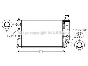 AVA QUALITY COOLING PEA2125 radiatorius, variklio aušinimas 
 Aušinimo sistema -> Radiatorius/alyvos aušintuvas -> Radiatorius/dalys
1301G3, 1301G5