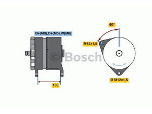 BOSCH 0 986 033 520 kintamosios srovės generatorius