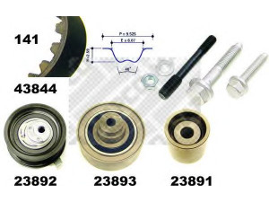 MAPCO 23845 paskirstymo diržo komplektas 
 Techninės priežiūros dalys -> Papildomas remontas
038 198 119F