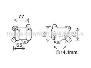 AVA QUALITY COOLING OL3581 alyvos aušintuvas, variklio alyva 
 Aušinimo sistema -> Radiatorius/alyvos aušintuvas -> Alyvos aušintuvas
650616, 97223705, 97223705