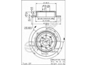 BREMBO 08.5719.10 stabdžių diskas 
 Dviratė transporto priemonės -> Stabdžių sistema -> Stabdžių diskai / priedai
42510SR3000, 42510SR3G00, 42510SR3J00