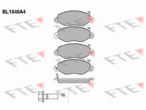 FTE BL1840A4 stabdžių trinkelių rinkinys, diskinis stabdys 
 Techninės priežiūros dalys -> Papildomas remontas
1135167, 1144288, 1318147, 1C152K021AD