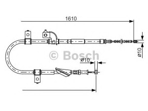 BOSCH 1 987 482 079 trosas, stovėjimo stabdys 
 Stabdžių sistema -> Valdymo svirtys/trosai
26051 1F030