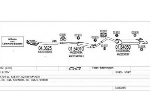 MTS C020255000626 išmetimo sistema 
 Išmetimo sistema -> Išmetimo sistema, visa