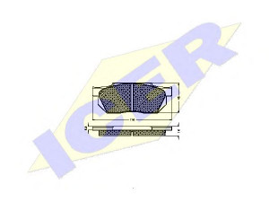ICER 180492 stabdžių trinkelių rinkinys, diskinis stabdys 
 Techninės priežiūros dalys -> Papildomas remontas
43153-SB2-601, 45022-SA7-952, 45022-SB0-372