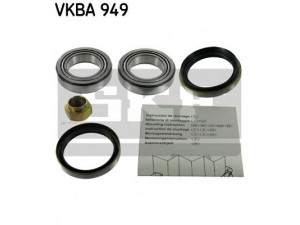 SKF VKBA 949 rato guolio komplektas 
 Ašies montavimas/vairavimo mechanizmas/ratai -> Rato stebulė/montavimas -> Rato guolis
B001-33-047, S231-33-047, S231-33-075