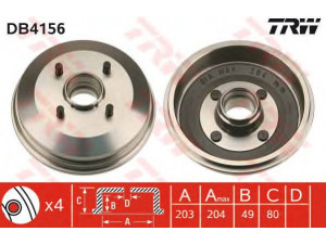TRW DB4156 stabdžių būgnas 
 Stabdžių sistema -> Būgninis stabdys -> Stabdžių būgnas
6560028, 6920711, 91AB1113AC, 91AB1113AD