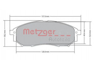 METZGER 1170101 stabdžių trinkelių rinkinys, diskinis stabdys 
 Techninės priežiūros dalys -> Papildomas remontas
41060-CC090, 41060-EB325, AY040-NS079