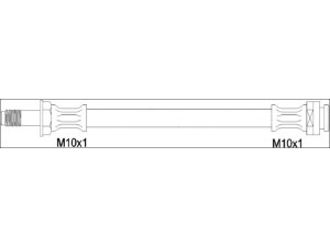 WOKING G1901.54 stabdžių žarnelė 
 Stabdžių sistema -> Stabdžių žarnelės
7335771, 95VW2078AE, 7M0611701D