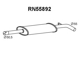 VENEPORTE RN55892 priekinis duslintuvas 
 Išmetimo sistema -> Duslintuvas
8200276008
