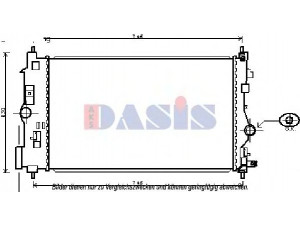 AKS DASIS 150103N radiatorius, variklio aušinimas 
 Aušinimo sistema -> Radiatorius/alyvos aušintuvas -> Radiatorius/dalys
1300298, 13267662