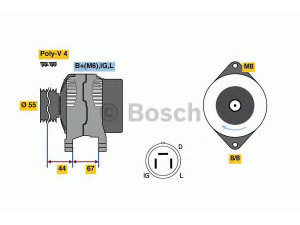 BOSCH 0 986 037 561 kintamosios srovės generatorius 
 Elektros įranga -> Kint. sr. generatorius/dalys -> Kintamosios srovės generatorius
31400 60B40 000, 31400-60B40, 31400-70F60