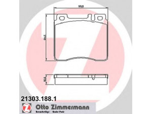 ZIMMERMANN 21303.188.1 stabdžių trinkelių rinkinys, diskinis stabdys 
 Techninės priežiūros dalys -> Papildomas remontas
002 420 0420, 002 420 1220, 002 420 2620