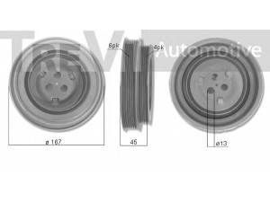 TREVI AUTOMOTIVE PC1095 skriemulys, alkūninis velenas 
 Diržinė pavara -> Dirželio skriemulys