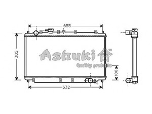 ASHUKI I250-13 radiatorius, variklio aušinimas 
 Aušinimo sistema -> Radiatorius/alyvos aušintuvas -> Radiatorius/dalys
0K2A1-15200B, 0K2A1-15200C, 0K2A1-15200D