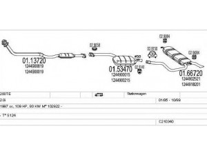 MTS C210340008549 išmetimo sistema 
 Išmetimo sistema -> Išmetimo sistema, visa