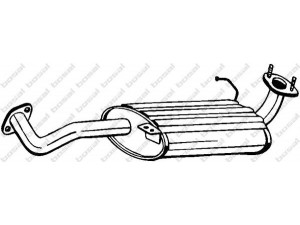 BOSAL 281-511 vidurinis duslintuvas 
 Išmetimo sistema -> Duslintuvas
97043-595, 58 52 046, 58 52 828