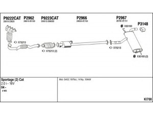 FENNO KI708 išmetimo sistema 
 Išmetimo sistema -> Išmetimo sistema, visa