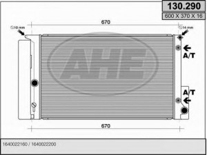 AHE 130.290 radiatorius, variklio aušinimas 
 Aušinimo sistema -> Radiatorius/alyvos aušintuvas -> Radiatorius/dalys
1640022160