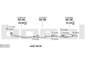 BOSAL 090.078.50 išmetimo sistema 
 Išmetimo sistema -> Išmetimo sistema, visa