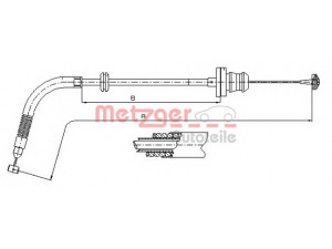 METZGER 12.7302 akceleratoriaus trosas 
 Kuro mišinio formavimas -> Karbiuratorius, sistema -> Valdymo sąsajos/amortizatorius/kameros
46800470, 51733652, 51739117