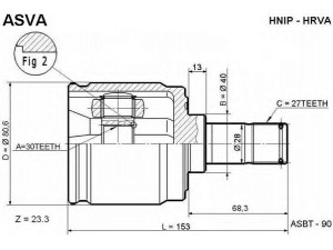 ASVA HNIP-HRVA jungčių komplektas, kardaninis velenas 
 Ratų pavara -> Sujungimai/komplektas
44310-S04-N00, 44310-S10-320