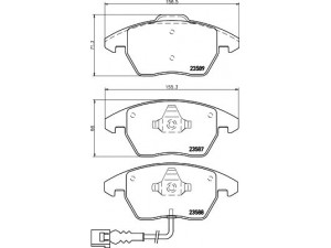 HELLA PAGID 8DB 355 010-581 stabdžių trinkelių rinkinys, diskinis stabdys 
 Techninės priežiūros dalys -> Papildomas remontas
1K0698151, 1K0698151C, 1K0698151E