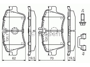 BOSCH 0 986 494 607 stabdžių trinkelių rinkinys, diskinis stabdys 
 Techninės priežiūros dalys -> Papildomas remontas
003 420 25 20, 003 420 26 20, 003 420 45 20
