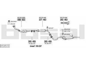BOSAL 073.970.12 išmetimo sistema 
 Išmetimo sistema -> Išmetimo sistema, visa
