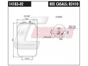 CASALS B2410 dėklas, pneumatinė pakaba
A9423202321, A9423206921