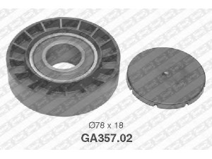 SNR GA357.02 kreipiantysis skriemulys, V formos rumbuotas diržas 
 Diržinė pavara -> V formos rumbuotas diržas/komplektas -> Laisvasis/kreipiamasis skriemulys
053903341